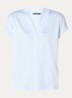 T-shirt met V-hals - Lichtblauw