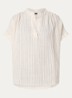 Tuniek met streepprint en V-hals - Lichtbruin