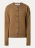 Fijngebreid vest in kasjmierblend - Camel