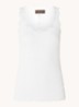 Babette tanktop in zijdeblend met kant - Wit