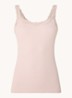 Babette tanktop in zijdeblend met kant - Lichtroze