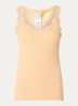 Babette tanktop in zijdeblend met kant - Abrikoos