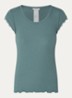 Baybay T-shirt met details van kant - Groen