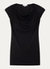 Blarritz mouwloze top met gedrapeerd detail - Zwart