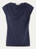 Blarritz mouwloze top met gedrapeerd detail - Donkerblauw