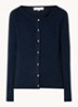 Fijngebreid vest in kasjmierblend - Donkerblauw