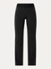 Alisa high waist flared legging met logoband - Zwart