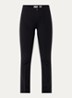 Alisa high waist slim fit pantalon met persplooi - Zwart