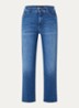 Aubrey high waist slim fit jeans met steekzakken - Donkerblauw