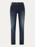 Aubrey high waist slim fit jeans met steekzakken - Donkerblauw