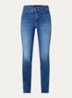 Audrey high waist slim fit jeans met steekzakken - Donkerblauw