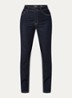 Audrey high waist slim fit jeans met steekzakken - Donkerblauw