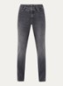 Audrey high waist slim fit jeans met steekzakken - Middengrijs