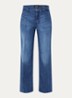 Audrey high waist wide leg jeans met steekzakken - Donkerblauw
