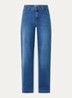 High waist loose fit jeans met steekzakken - Indigo