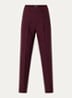 High waist slim fit pantalon met steekzakken - Aubergine