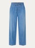 High waist straight leg fit boek van chambray - Donkerblauw