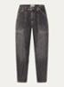 Mara high waist cropped tapered jeans met medium wassing - Middengrijs