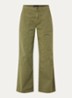 Mara high waist flared fit broek met steekzakken - Mosgroen