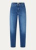 Mara high waist tapered fit jeans met medium wassing - Indigo