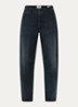 Mara high waist tapered fit jeans met medium wassing - Donkerblauw