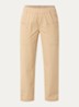Mara mid waist straight fit broek met opgestikte zakken - Camel
