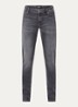 Masha mid waist slim fit jeans met steekzakken - Middengrijs