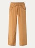 Mid waist straight fit broek met steekzakken - Bruin