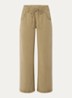 Mid waist straight fit broek met steekzakken - Khaki