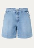 Mid waist straight fit korte broek van denim - Blauw