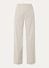 Mid waist straight fit pantalon in linnenblend - Lichtgrijs