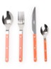 Bistrot bestekset 4- delig - Donkeroranje