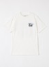 Flower T-shirt met logo- en backprint - Gebroken wit