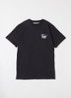 Flower T-shirt met logo- en backprint - Donkerblauw