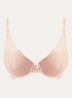 Demi push up bh met uitneembare vulling - Zalmroze