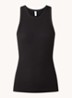 Alexo tanktop met ronde hals - Zwart