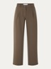 Harper high waist wide fit pantalon met steekzakken - Bruin