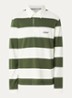 Kevin regular fit polo met streepprint - Groen