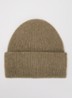 Nor ribgebreide muts in alpaca wolblend - Beige