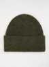 Nor ribgebreide muts in alpaca wolblend - Groen