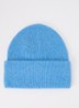 Nor ribgebreide muts in alpaca wolblend - Blauw