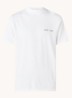 Norsbro T-shirt met opstaande kraag en logo - Wit