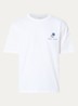 Sacohen T-shirt met logo- en backprint - Wit