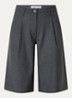 Saharper high waist straight fit korte pantalon met steekzakken - Blauw