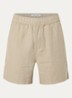 Sajabari straight fit korte broek van linnen - Beige