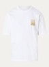 Sasteven T-shirt met front- en backprint - Geel
