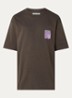 Sasteven T-shirt met front- en backprint - Bruin