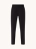 Smithy tapered fit cropped pantalon met persplooi - Zwart