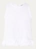 Crop top met volant en gestrikt detail - Wit