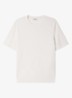 Fijngebreid T-shirt in zijdeblend - Wit